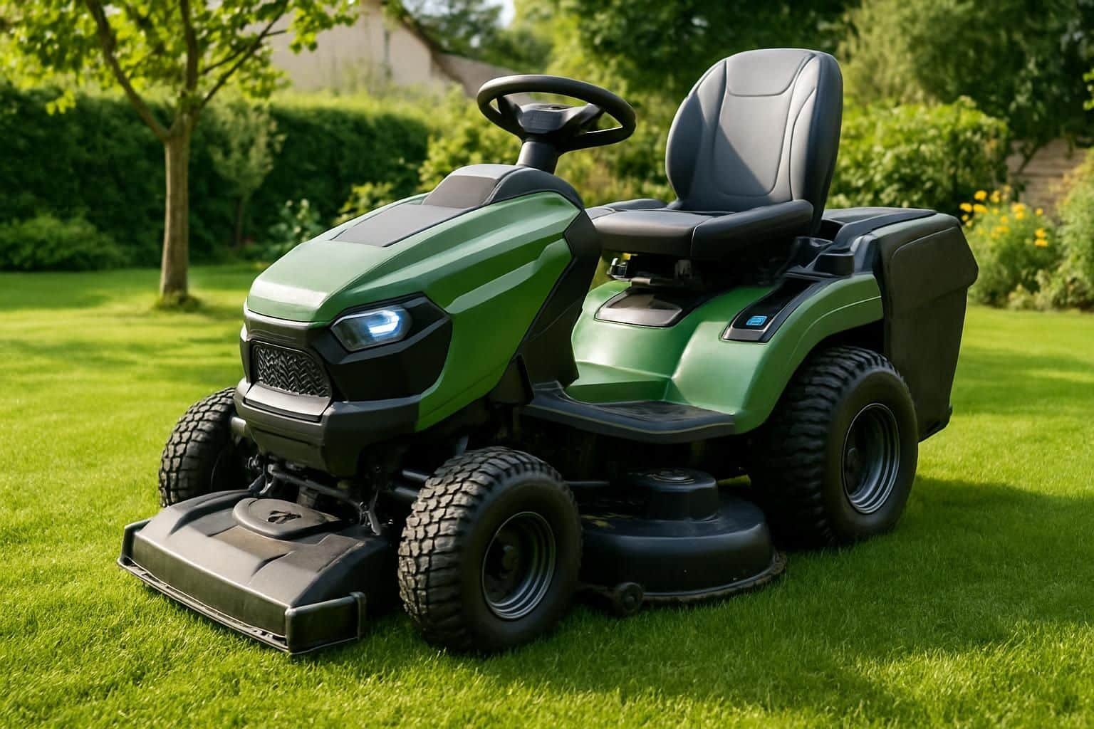 Découvrez notre tondeuse autoportée à batterie alliant performance et autonomie pour un jardinage facile et efficace sans émission.
